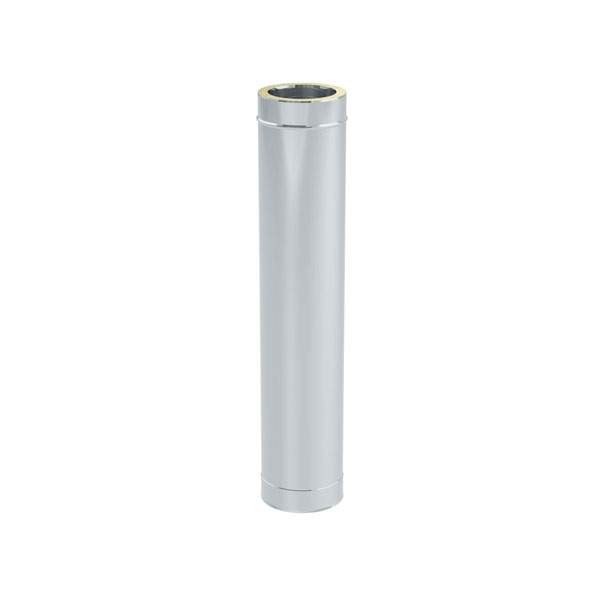 Double wall straight tube Ø 80mm x 1 meter