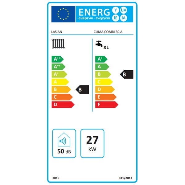 Etiqueta energética Chaudière de gasoil LASIAN CLIMA COMBY 30 A