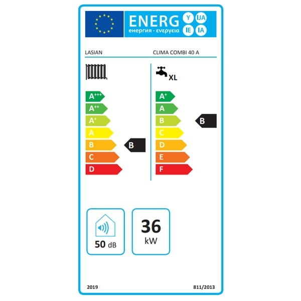Etiqueta energética LASIAN CLIMA COMBY 40 A