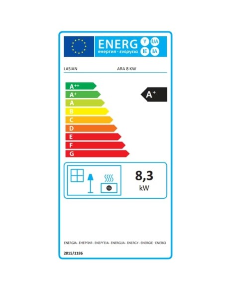 Lasian ARA 8 KW Réchaud à pellets blancs
