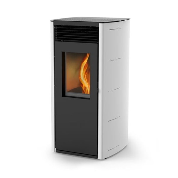 Estufa de pellet Lasian ARA 8 KW Blanca