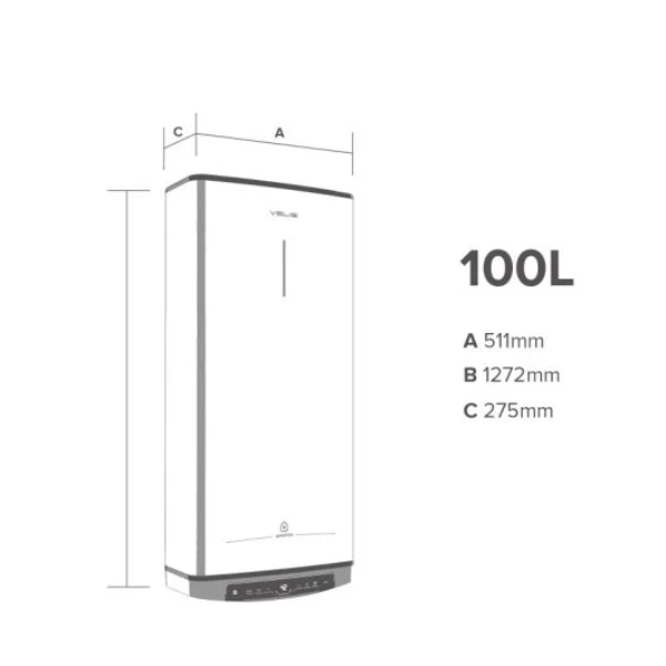 Termo eléctrico VELIS PRO 100 WiFi de Ariston medidas