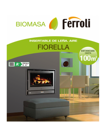 Insertable de leña FERROLI FIORELLA 700 AIRE instalación