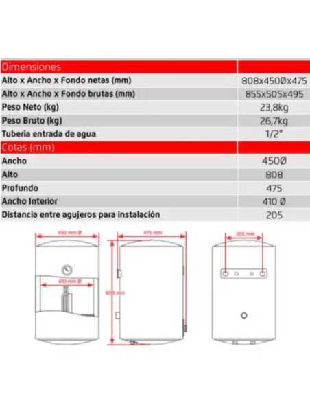 Thermoélectrique CORBERO CTW80 de 80 litres