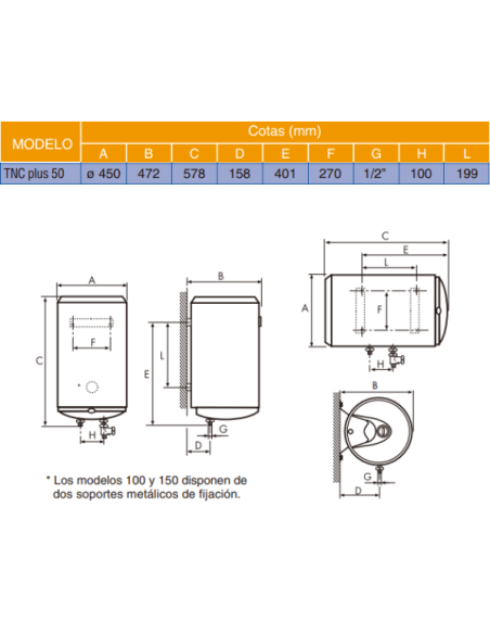 Electrical heat COINTRA TNC PLUS 50 of 50 liters