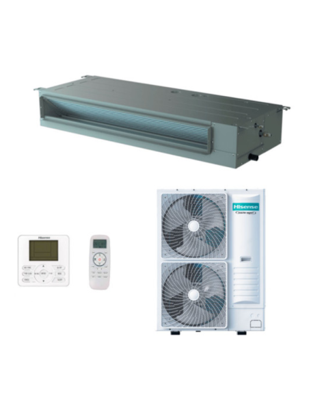 Aire Acondicionado Conductos Hisense AUD140UX4REH8 + AUW140U6RN8 TRIFÁSICO