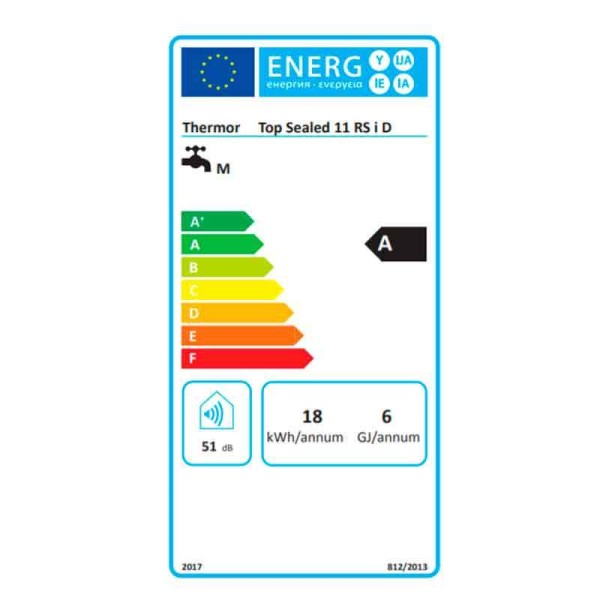 Thermor TOP SEALED 11 RS ID E Energy Label