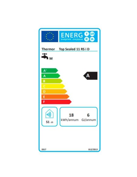 Étiquette énergétique Thermor TOP SEALED 11 RS ID E