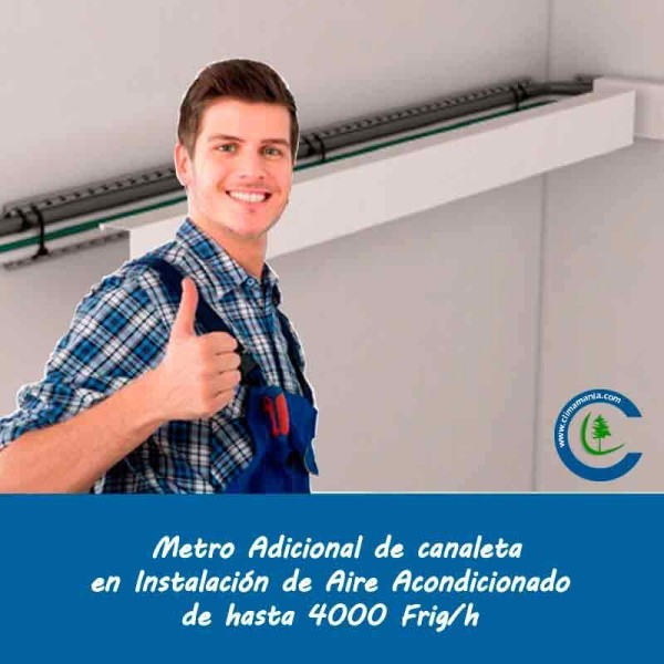 Canal Adicional Instalación Aire Acondicionado hasta 4000 frig/h