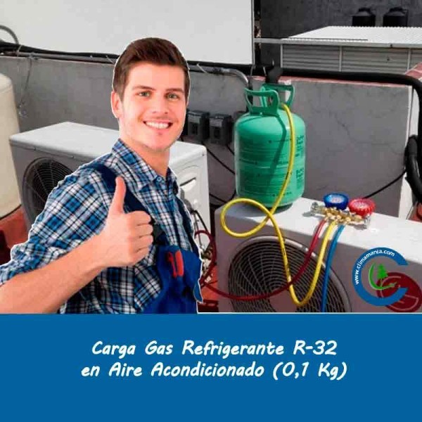 Carga Refrigerante R-32 en Aire Acondicionado (0,1 Kg)