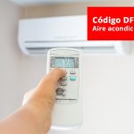 Código DF en un aire acondicionado